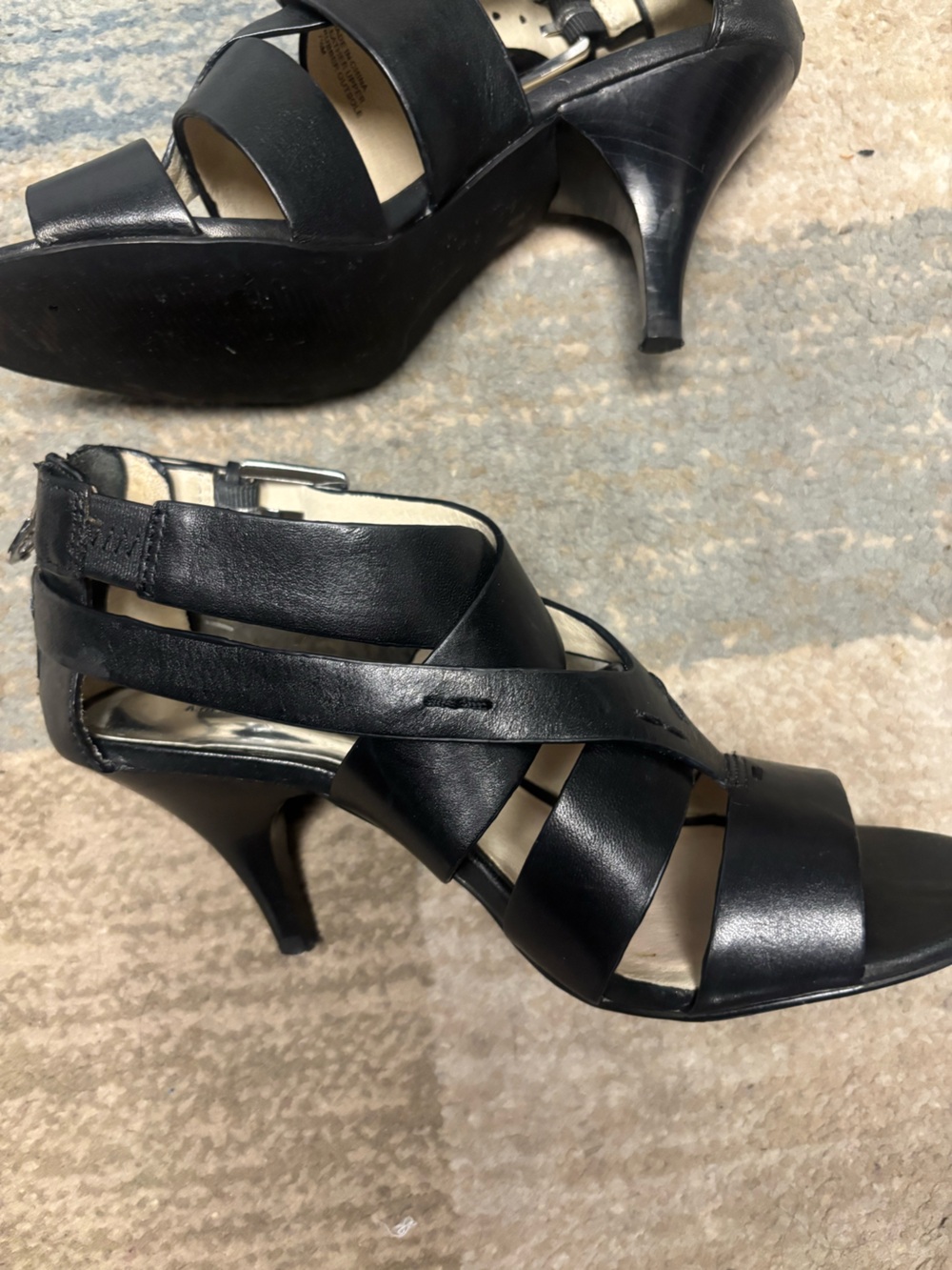 Michael Kors Black Strappy High Heel Sandals - Women's Dress Heels size 7.5